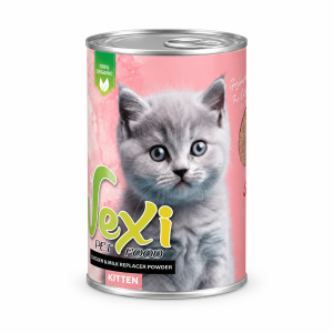 کنسرو پته وکسی مدل Kitten با طعم مرغ و شیر خشک مخصوص بچه‌گربه 400 گرم