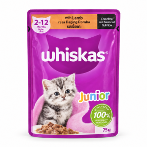 پوچ ویسکاس مدل Junior Ragu با طعم گوشت بره در سس مخصوص بچه‌گربه 75 گرم