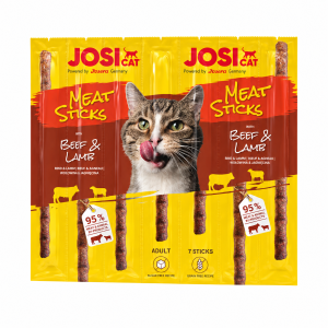 یک بسته تشویقی مدادی جوسی‌کت Meat Sticks با طعم گوشت گاو و بره مخصوص گربه بالغ