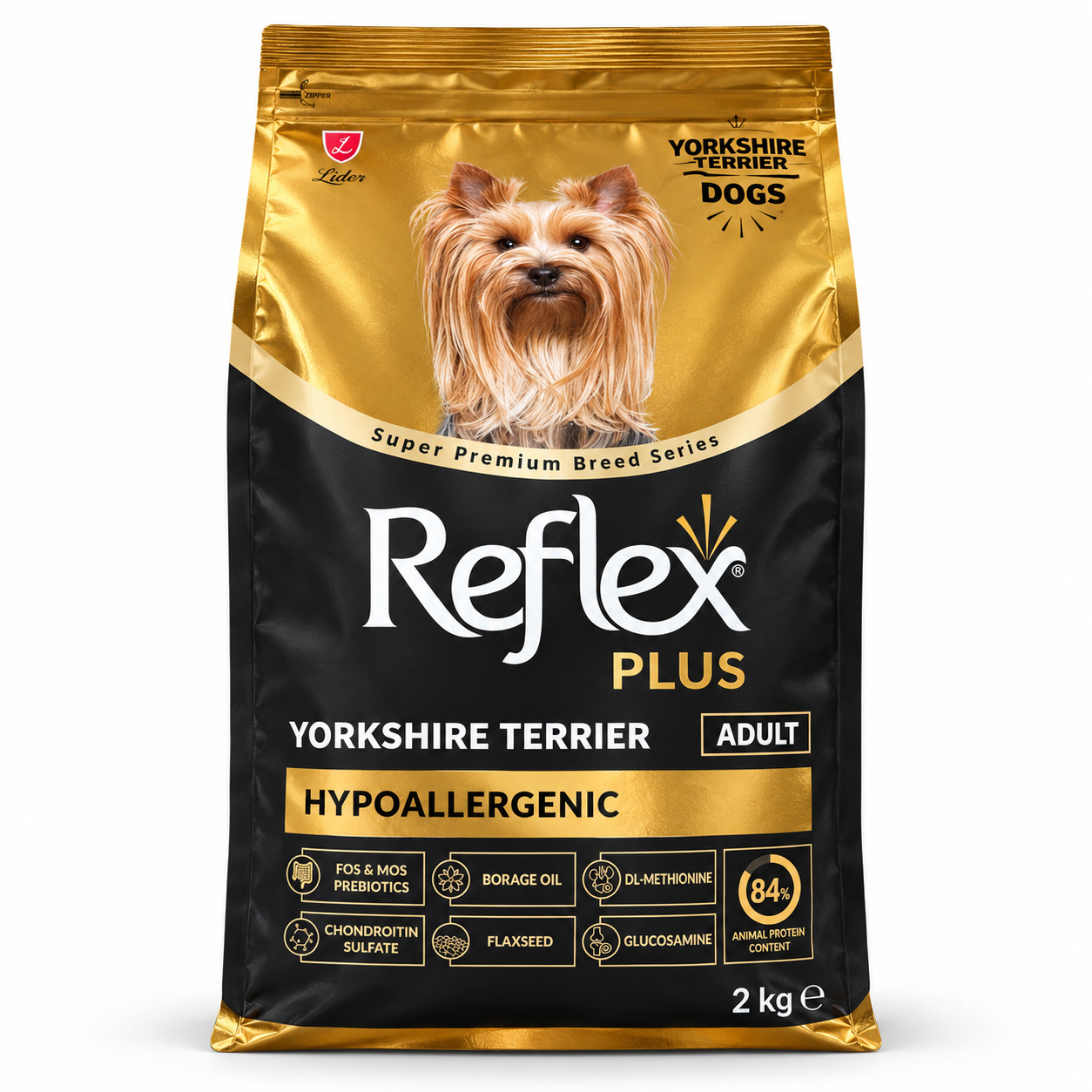 غذای خشک رفلکس پلاس مدل Yorkshire Terrier Adult Hypoallergenic مخصوص سگ بالغ نژاد یورکشایر تریر ۲ کیلوگرم