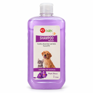 شامپو پروتئینه سگ و گربه یورک مدل Purple Flowers حجم ۱ لیتر