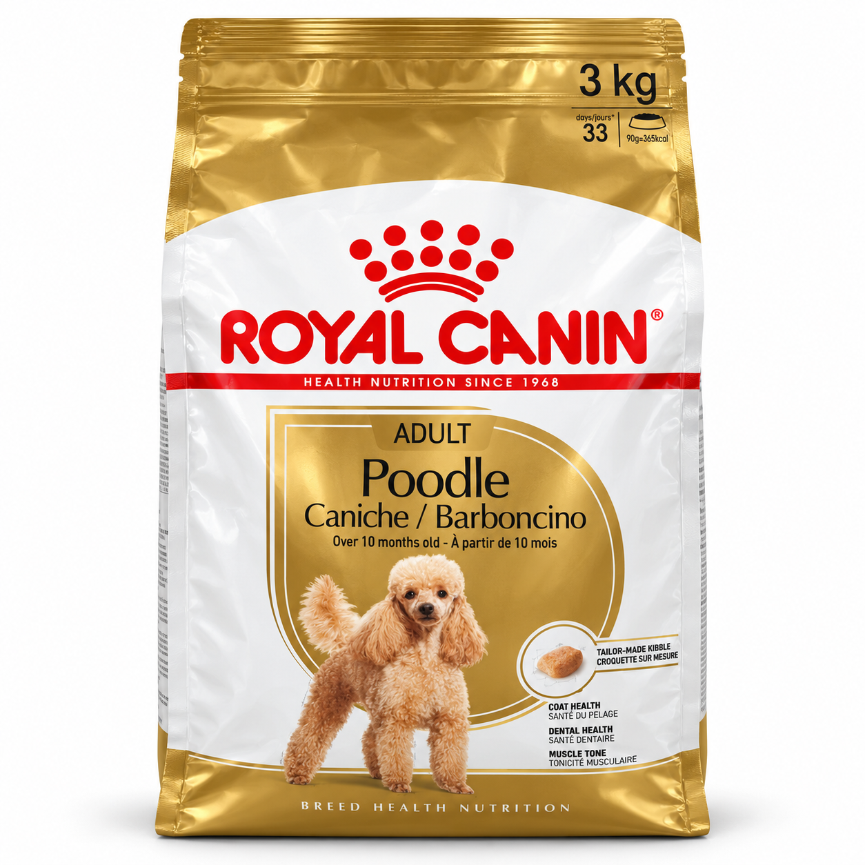 بستهبندی دقیق رویال کنین Poodle Adult سه کیلویی غذای خشک رویال کنین مدل Poodle Adult مخصوص سگ بالغ نژاد پودل ۳ کیلوگرم