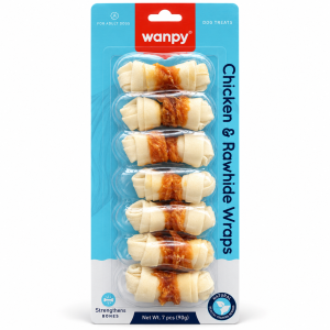 تشویقی سگ ونپی مدل Chicken & Rawhide Wraps بسته ۷ عددی وزن ۹۰ گرم